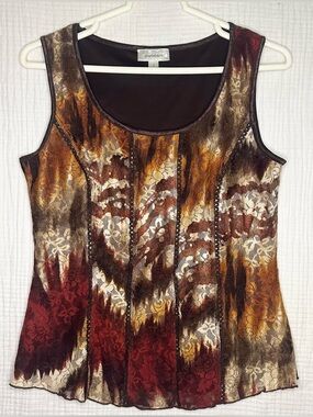 Vintage Y2K Whimsigoth Velvet Lace Burnout Top-S Forest Fairy Grunge Witchy EUC